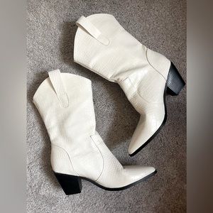 White cowboy boots